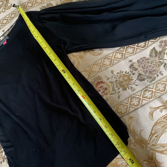 Vince Camuto black S EUC top with stunning see through bell sleeves worn once. - Picture 8 of 10